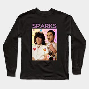 Sparks  90s style retro vintage 80s gifts Long Sleeve T-Shirt